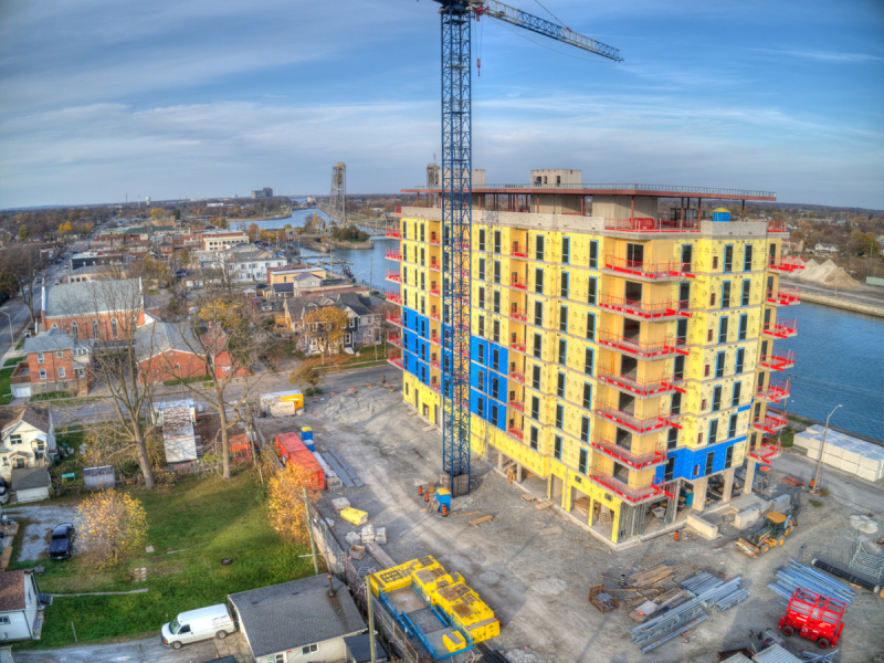 Construction on South Port Condo Tops Out  