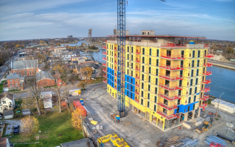 Construction on South Port Condo Tops Out  