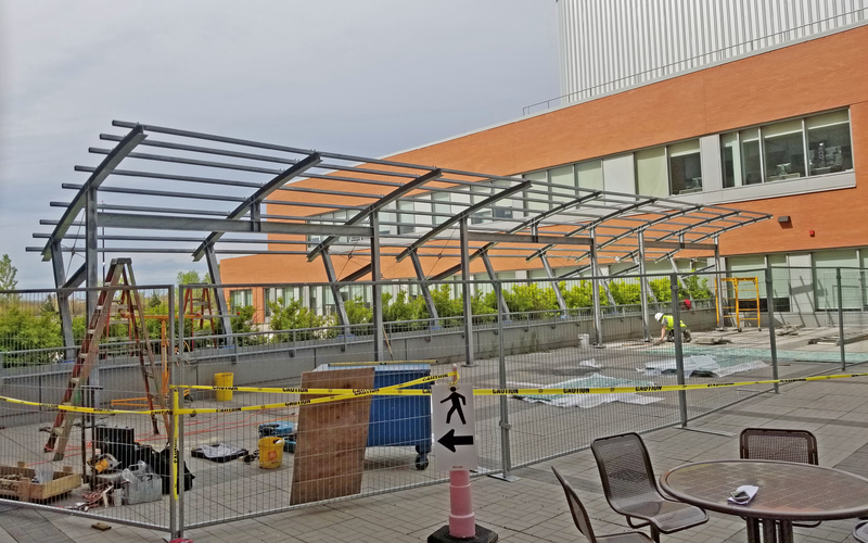 New Niagara Health System Shade Structures Sneak Peak